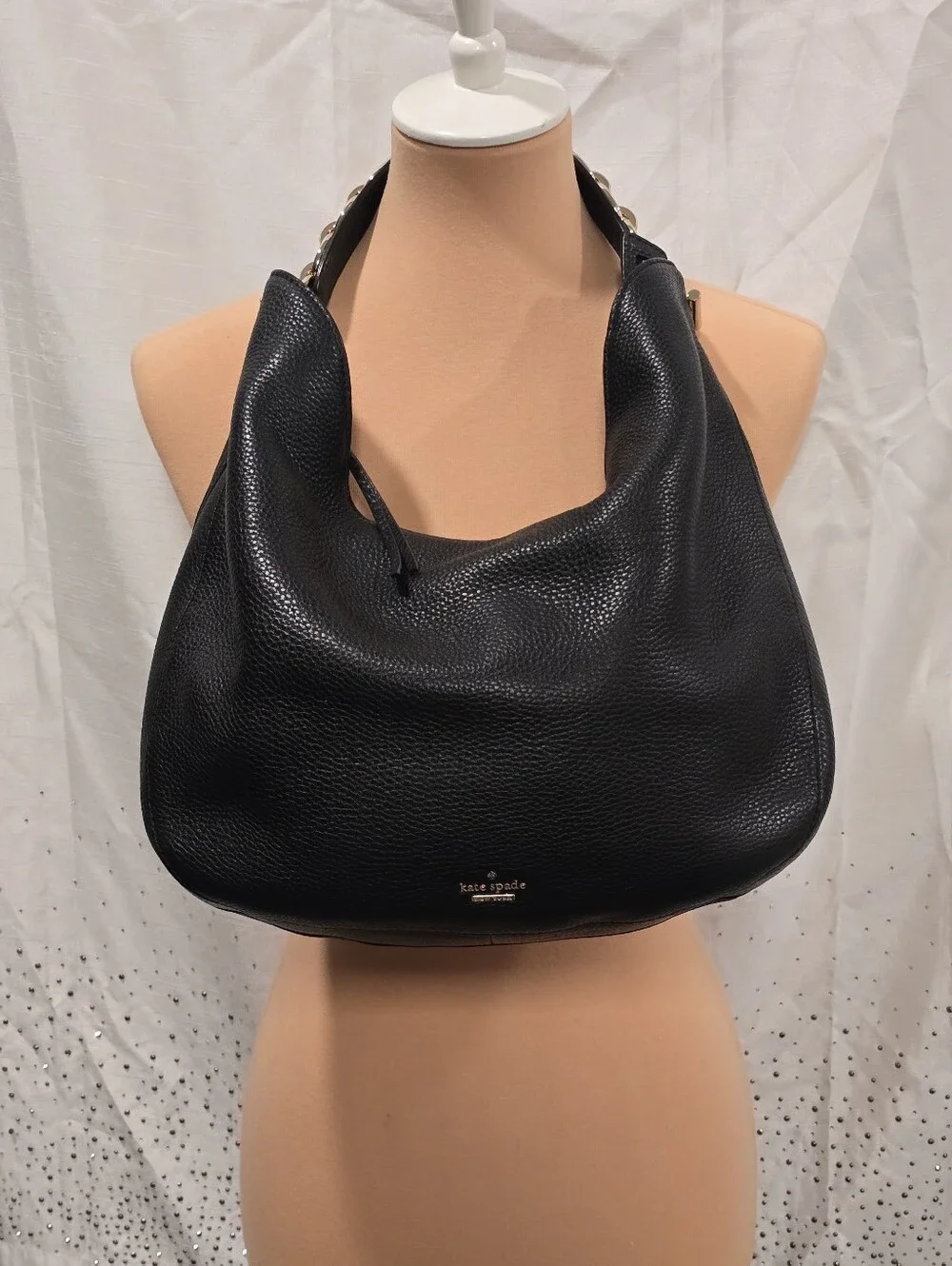 Kate Spade Black Heather Hobo Bag